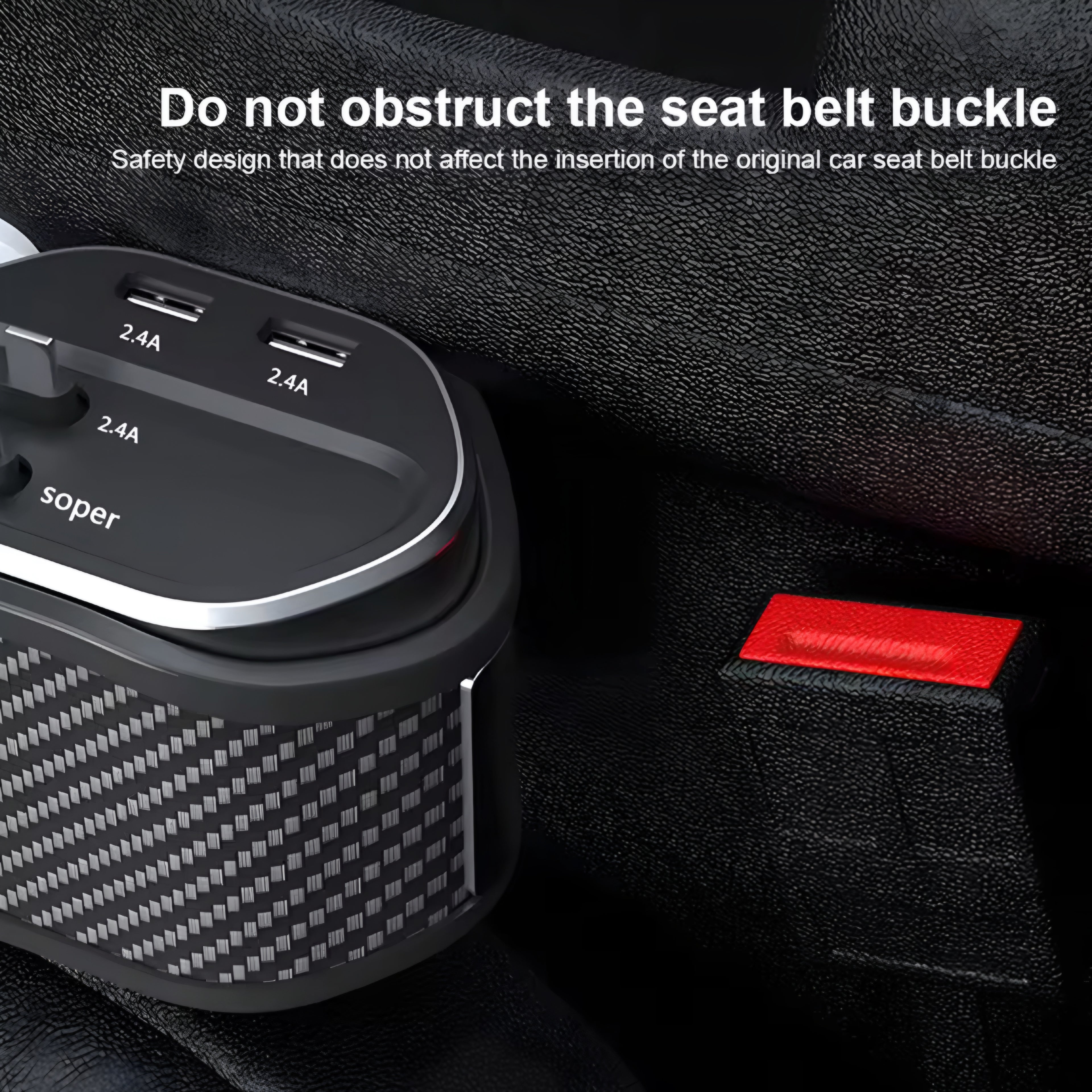 Bil Seat Gap Organizer med Trådløs Opladning