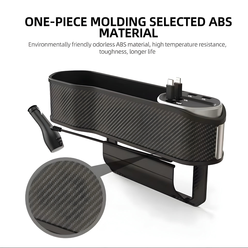 Bil Seat Gap Organizer med Trådløs Opladning