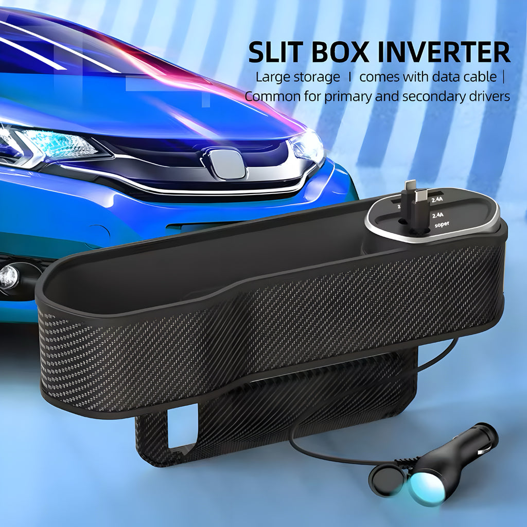 Bil Seat Gap Organizer med Trådløs Opladning